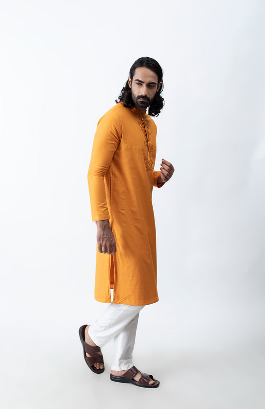 TANGERINE KNOTS KURTA SET