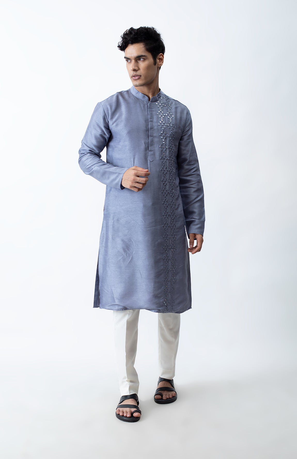 COOL GREY MIRROR KURTA SET