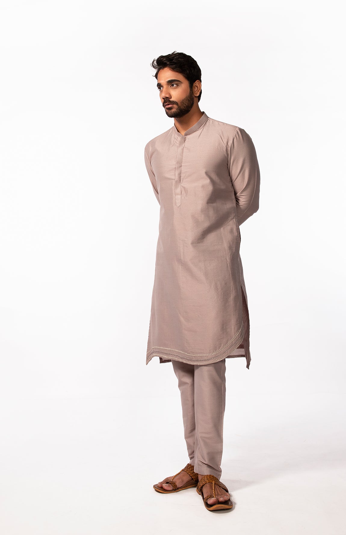 MAUVE EMBROIDERED KURTA