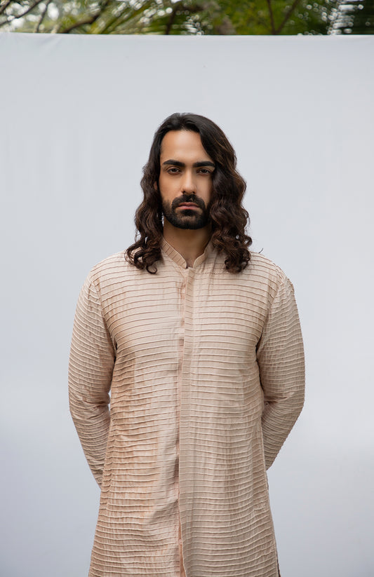 ROSEGOLD PINTUCK KURTA SET