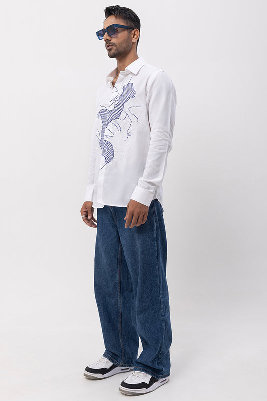 WEB ABSTRACT - HAND EMBROIDERED DESIGNER SHIRT
