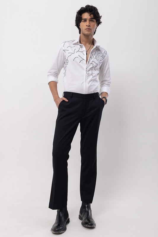 ABSTRACT DOTS- HAND EMBROIDERED DESIGNER SHIRT