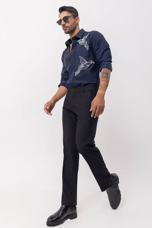 ORIGAMI BIRD - HAND EMBROIDERED DESIGNER SHIRT