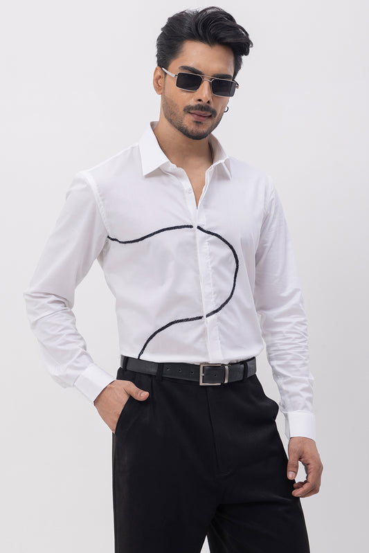S CORD - HAND EMBROIDERED DESIGNER SHIRT