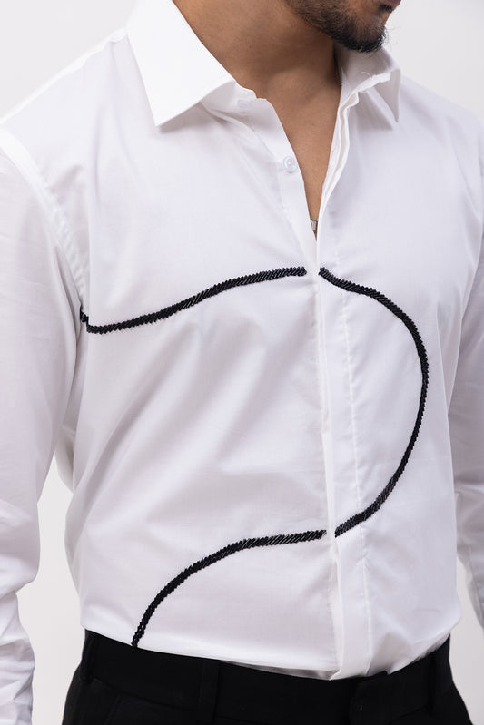 S CORD - HAND EMBROIDERED DESIGNER SHIRT