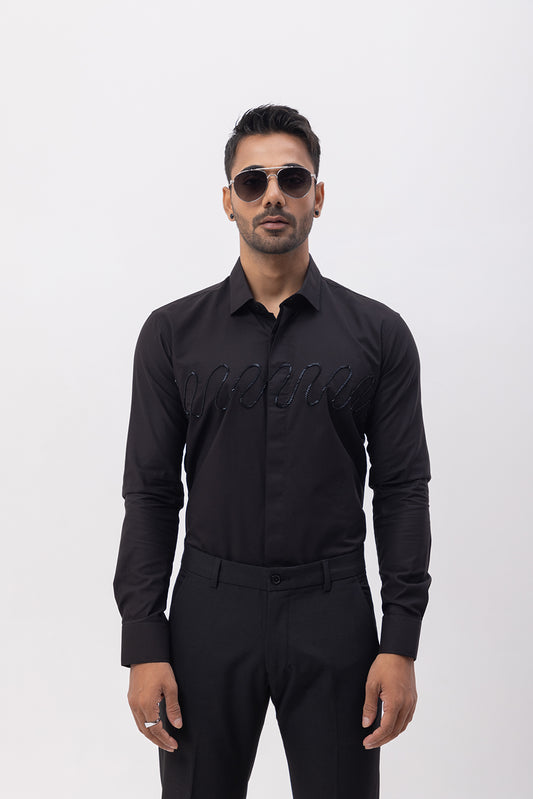 WAVE- HAND EMBROIDERED DESIGNER SHIRT