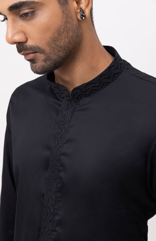 ARROW THREADS - INDOWESTERN SHORT OPEN JACKET WITH KURTA AND TROUSER SET