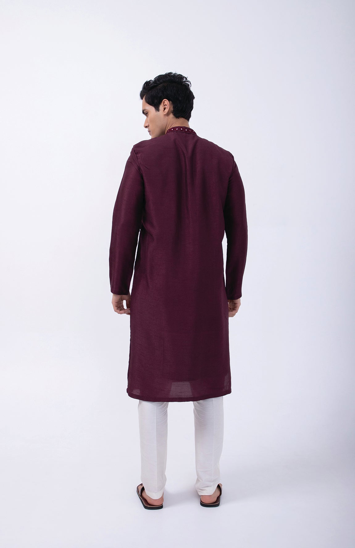 WINE THREAD WITH MIRROR EMBRIODERY KURTA SET