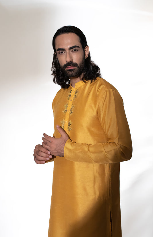 MUSTARD YELLOW KURTA SET