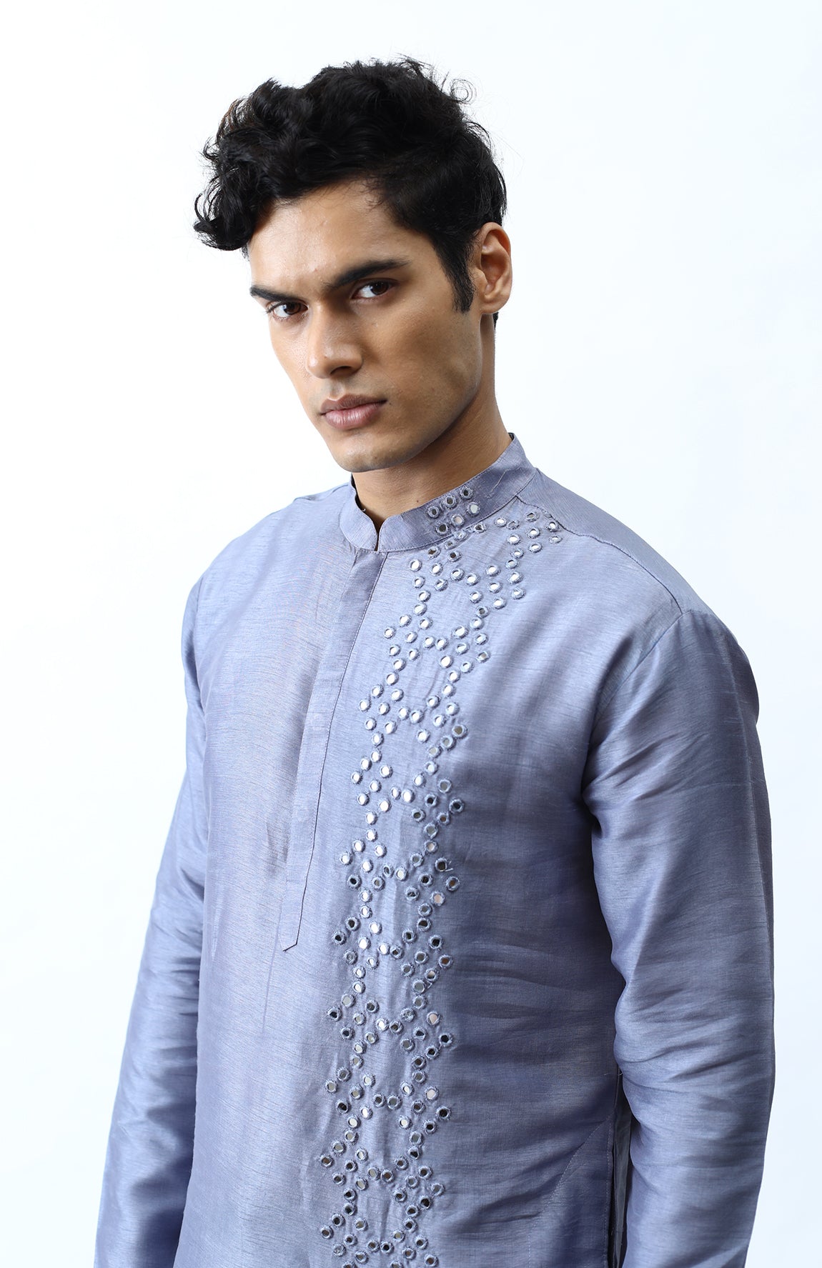 COOL GREY MIRROR KURTA SET