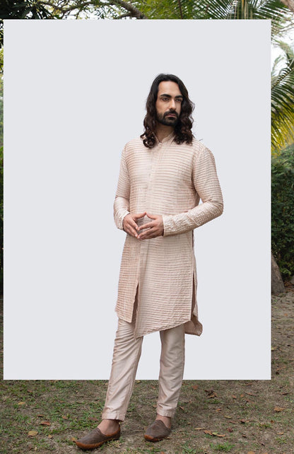 ROSEGOLD PINTUCK KURTA SET
