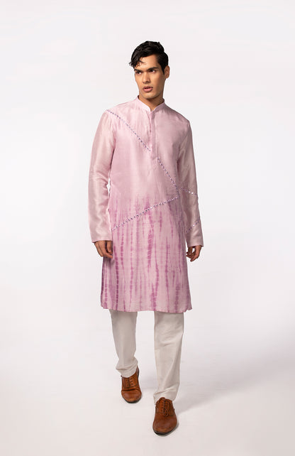 LILAC TIE DYE MIRROR KURTA SET