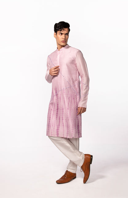 LILAC TIE DYE MIRROR KURTA SET