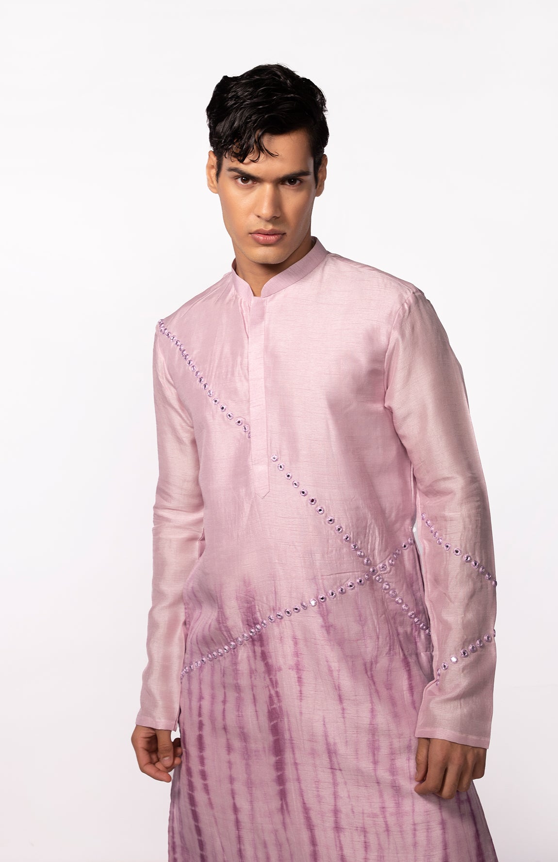 LILAC TIE DYE MIRROR KURTA SET