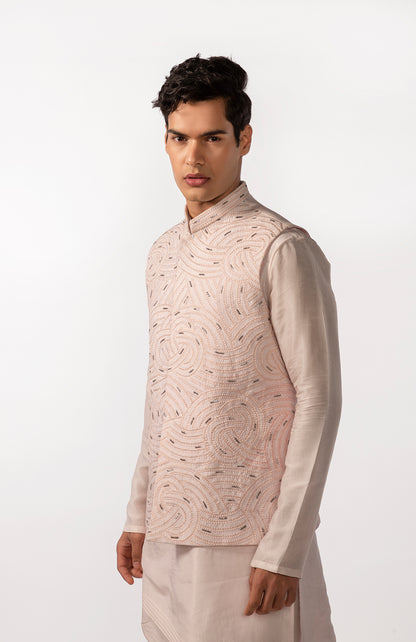 BLUSH PINK HEAVY EMBRIODERED BUNDI