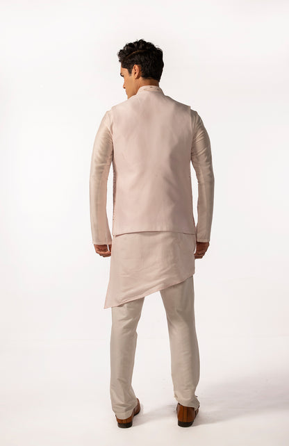 BLUSH PINK HEAVY EMBRIODERED BUNDI