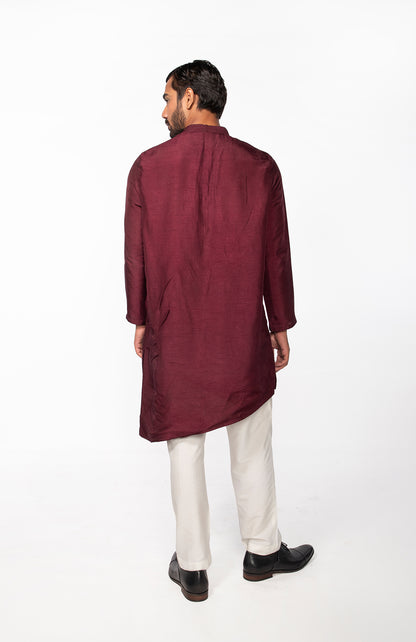 WINE PINTUCK KURTA