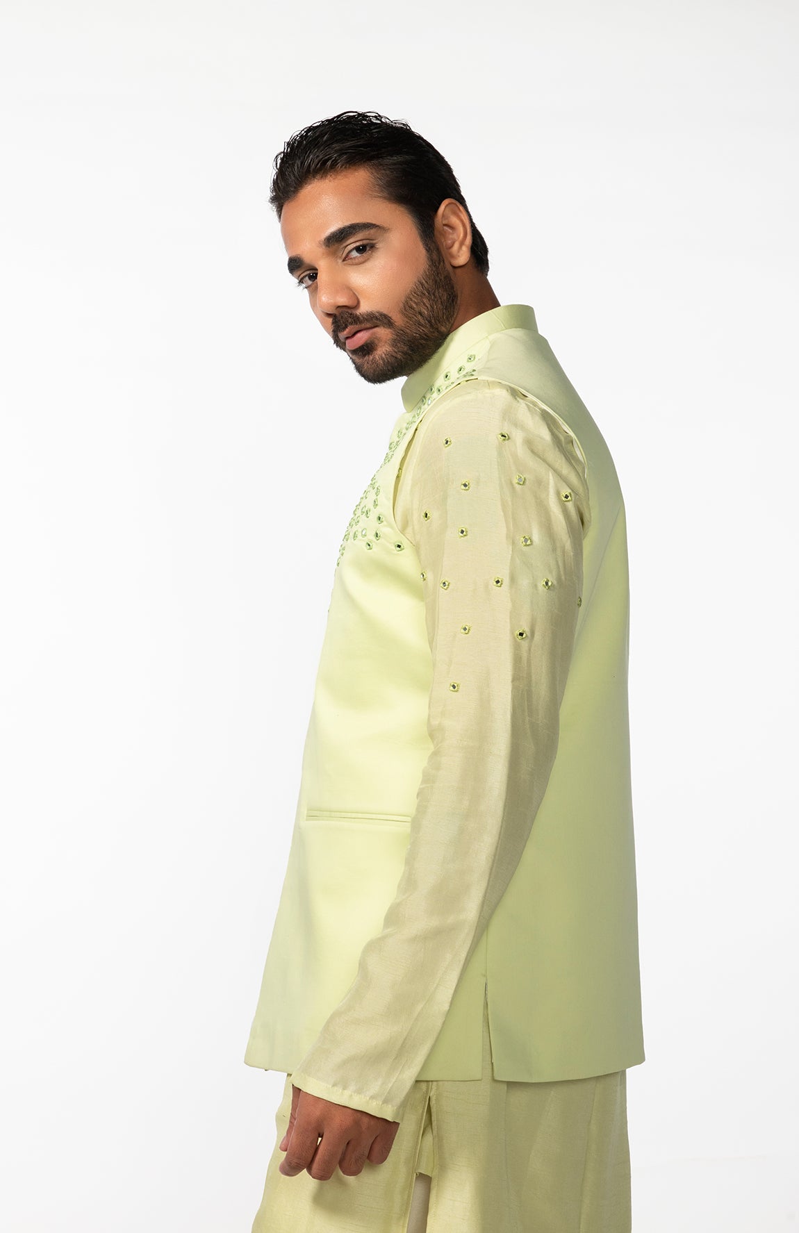 MINT GREEN ABSTRACT MIRROR BUNDI