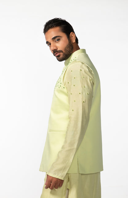 MINT GREEN ABSTRACT MIRROR BUNDI