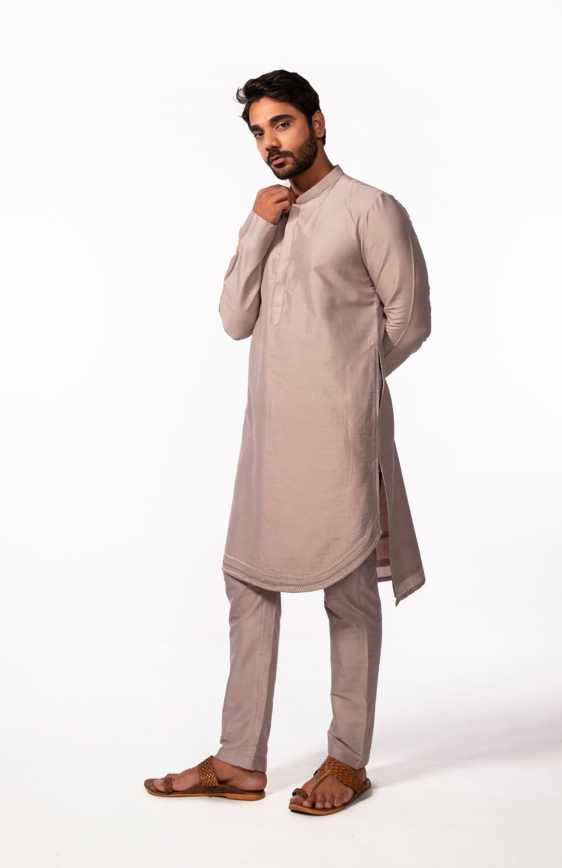 MAUVE EMBROIDERED KURTA