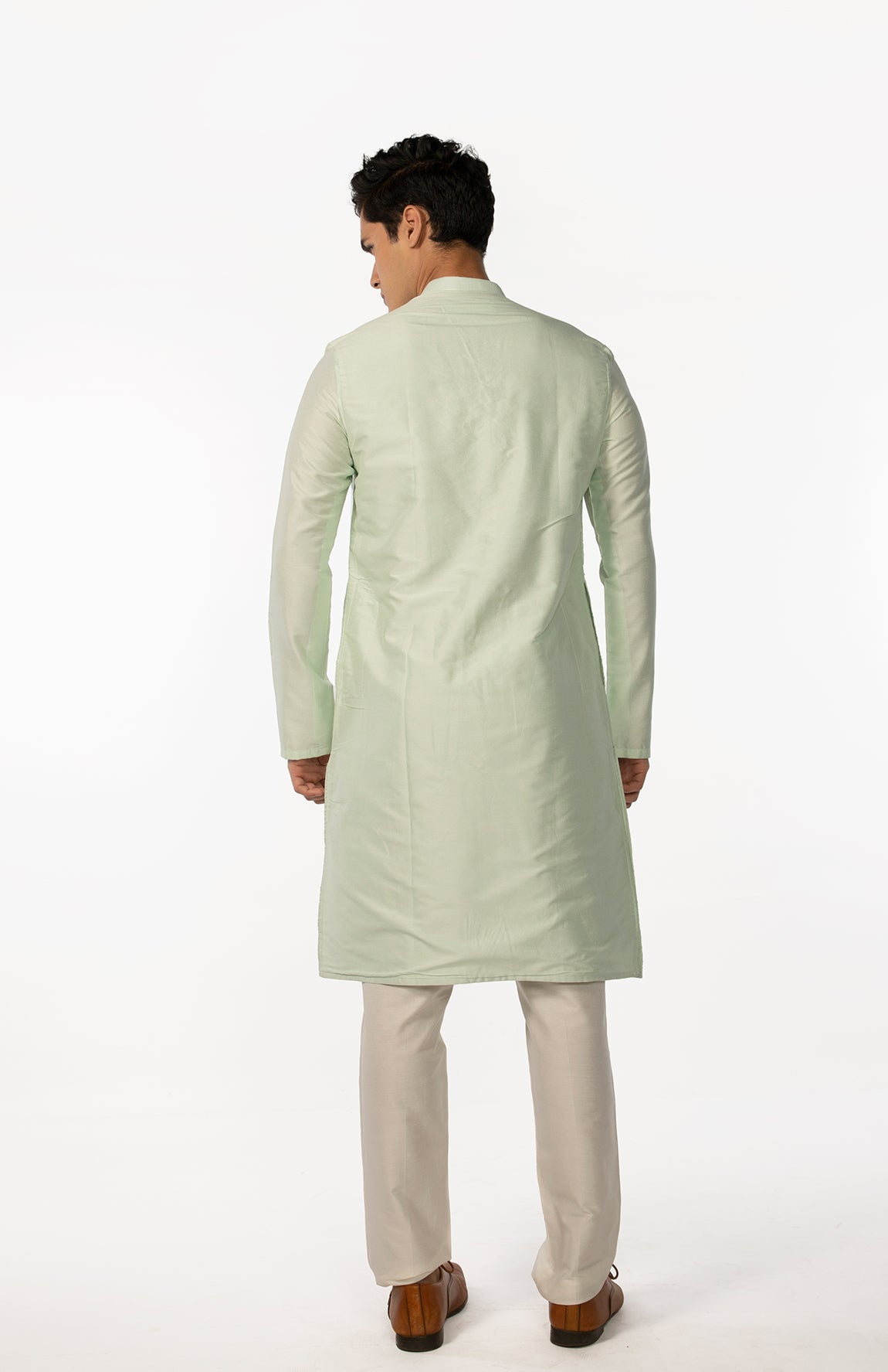 SOOTHING GREEN EMBROIDERED KURTA SET