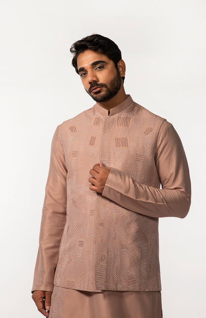 ONION PINK EMBROIDERY BUNDI