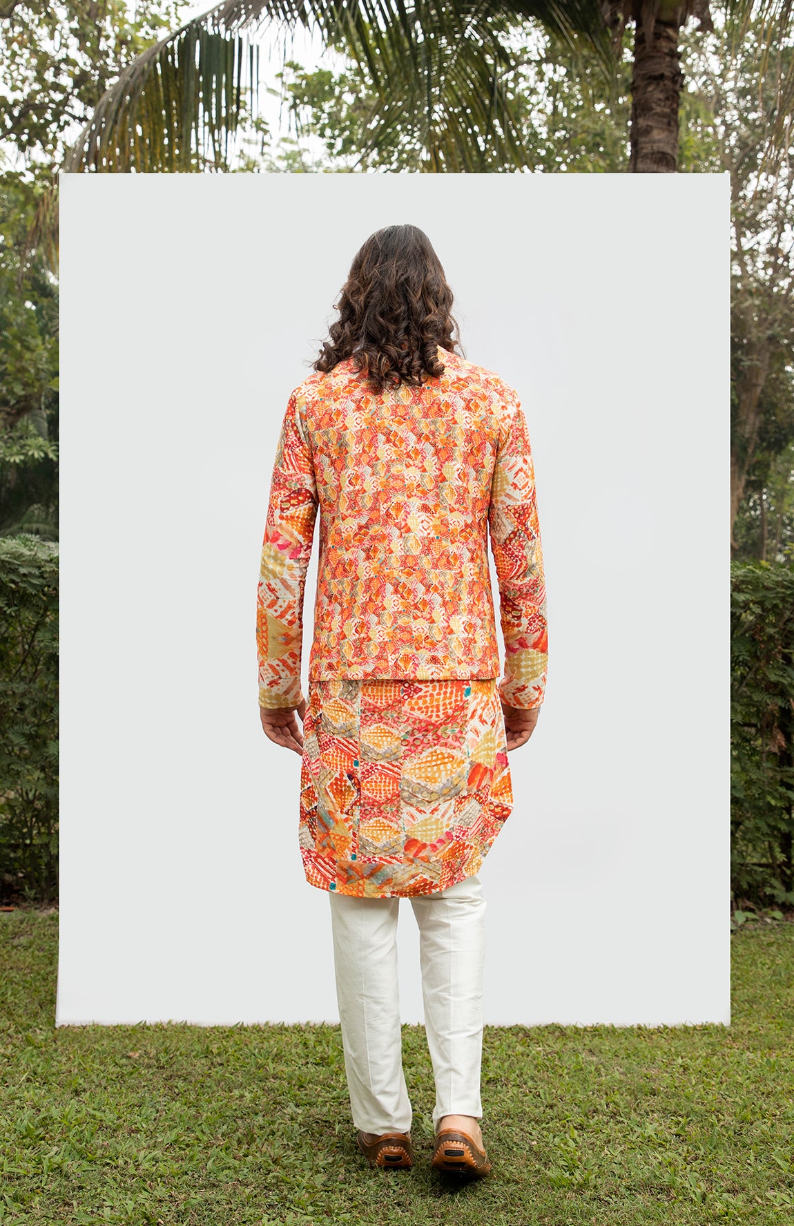 DIAMOND PRINTED MIRROR BUNDI