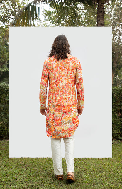 DIAMOND PRINTED MIRROR BUNDI