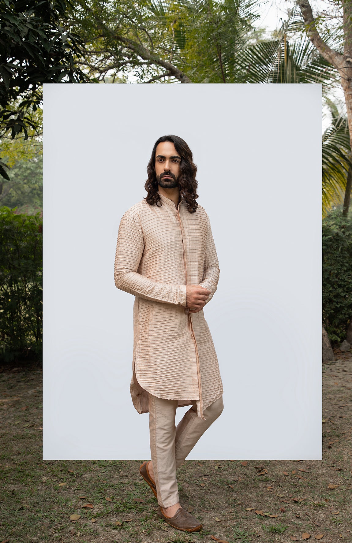 ROSEGOLD PINTUCK KURTA SET