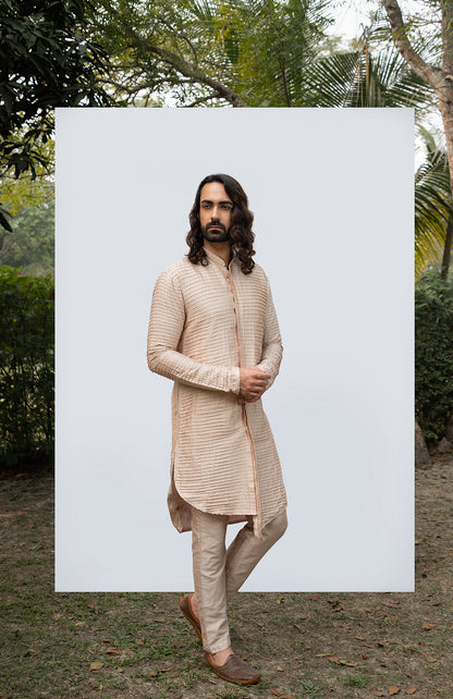 ROSEGOLD PINTUCK KURTA SET