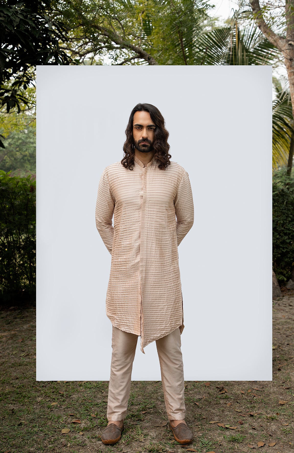 ROSEGOLD PINTUCK KURTA SET