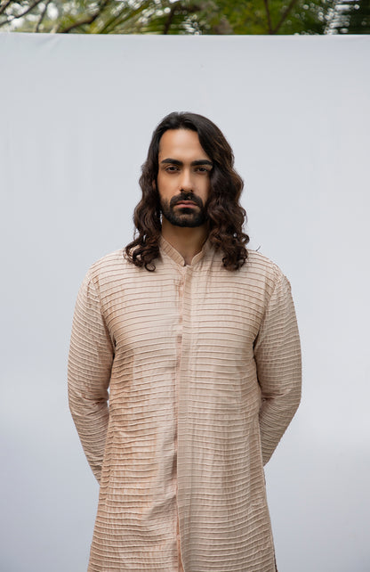 ROSEGOLD PINTUCK KURTA SET
