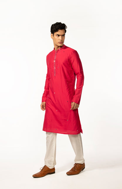 HOTPINK MIRROR KURTA SET