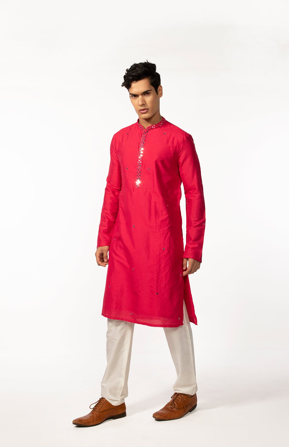 HOTPINK MIRROR KURTA SET