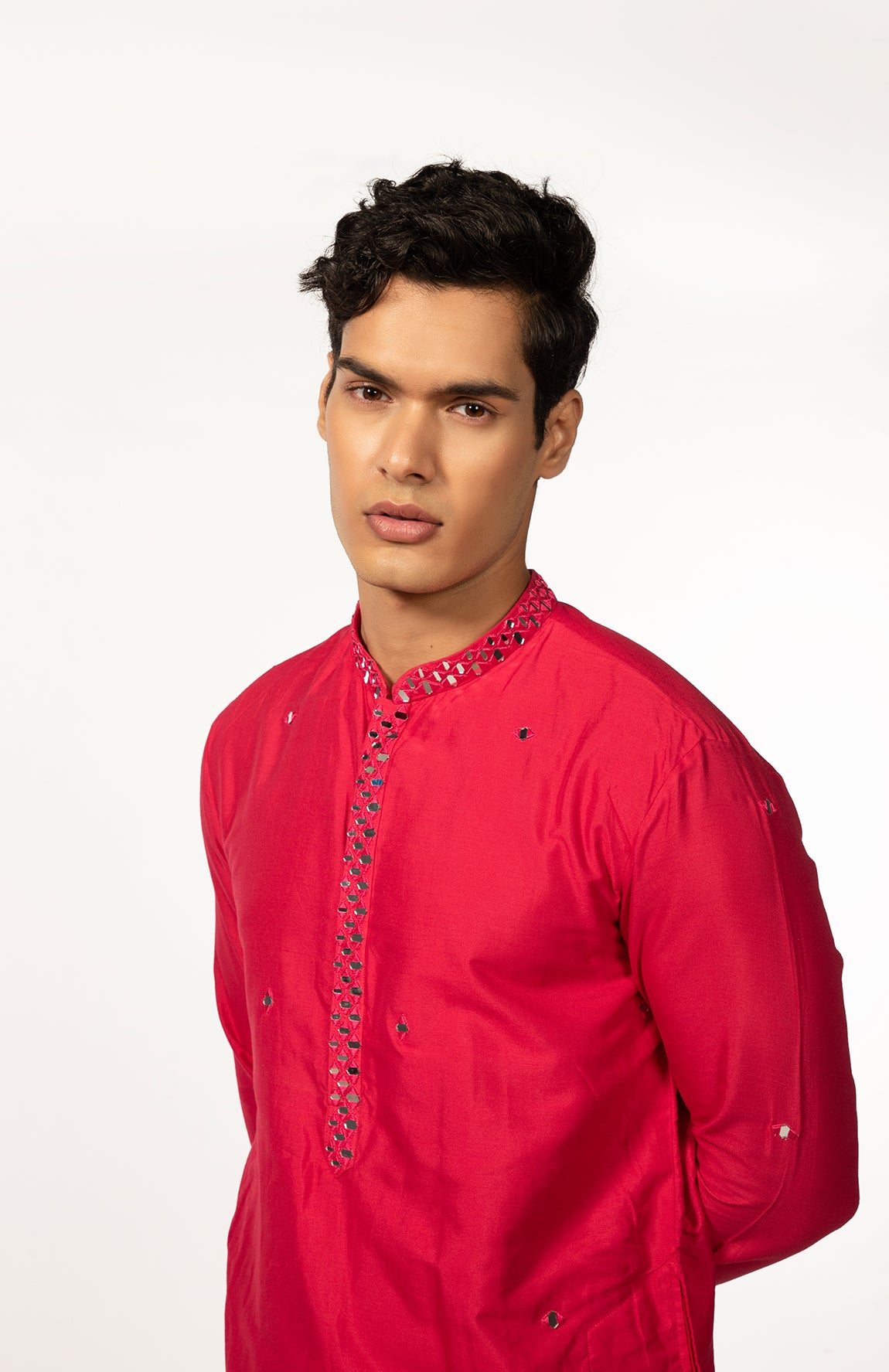 HOTPINK MIRROR KURTA SET