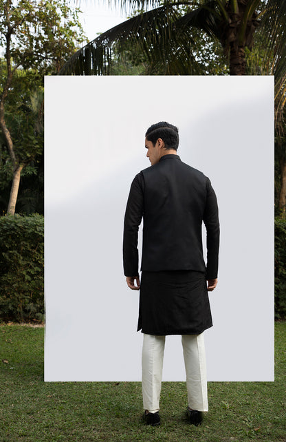BLACK EMBELLISHED BUNDI