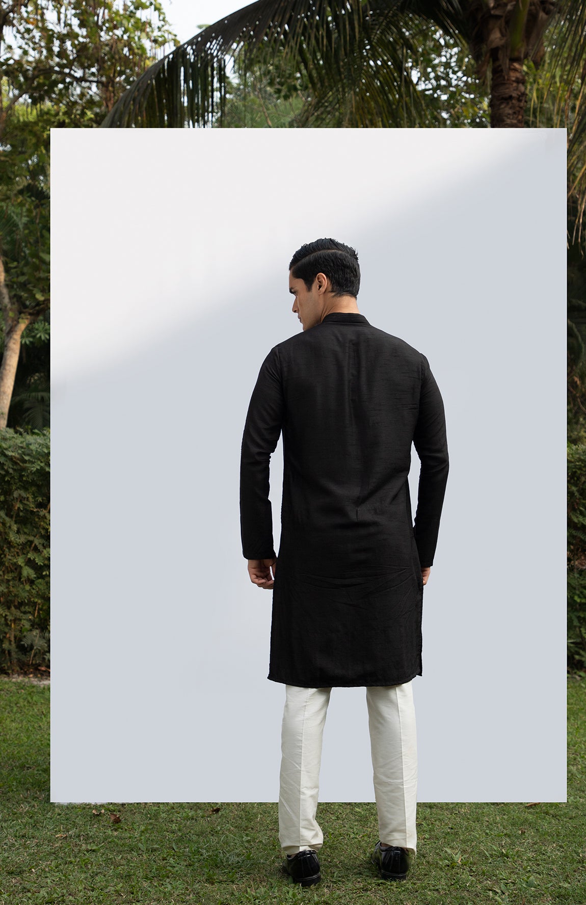 BLACK PINTUCK KURTA SET