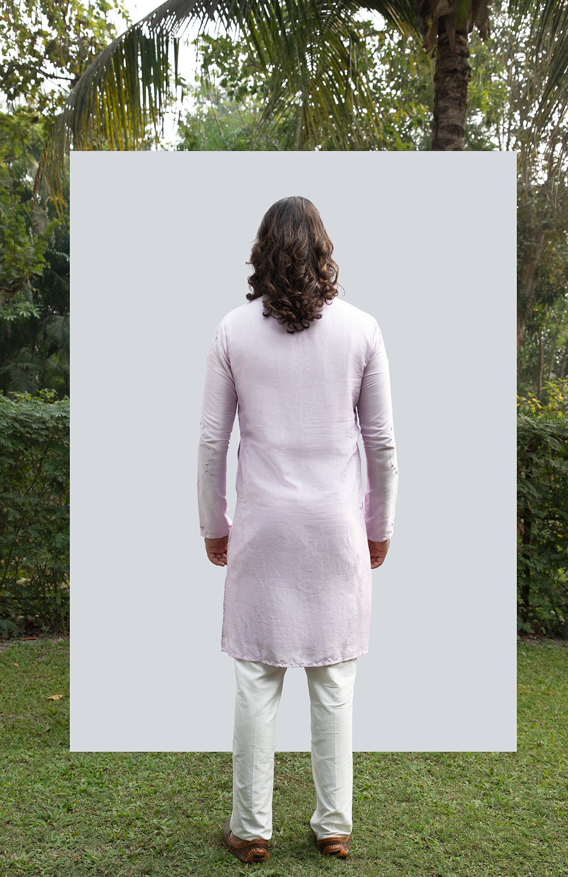 LILAC ZIG ZAG MIRROR KURTA SET