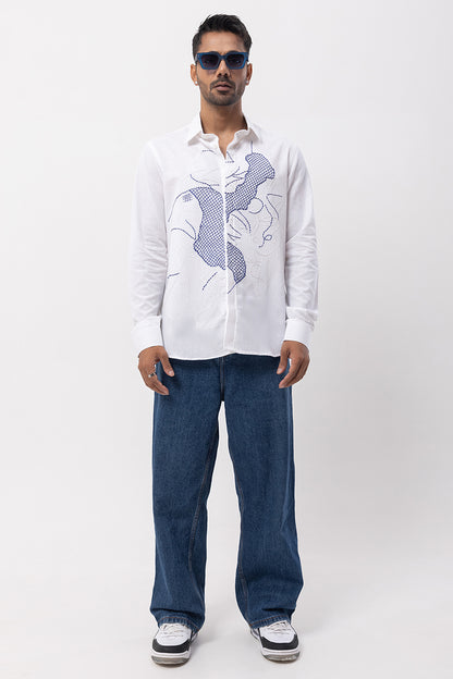 WEB ABSTRACT - HAND EMBROIDERED DESIGNER SHIRT