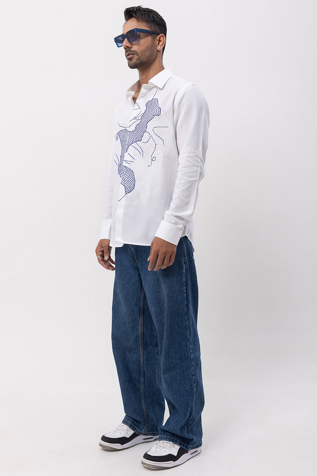 WEB ABSTRACT - HAND EMBROIDERED DESIGNER SHIRT