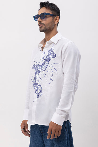 WEB ABSTRACT - HAND EMBROIDERED DESIGNER SHIRT