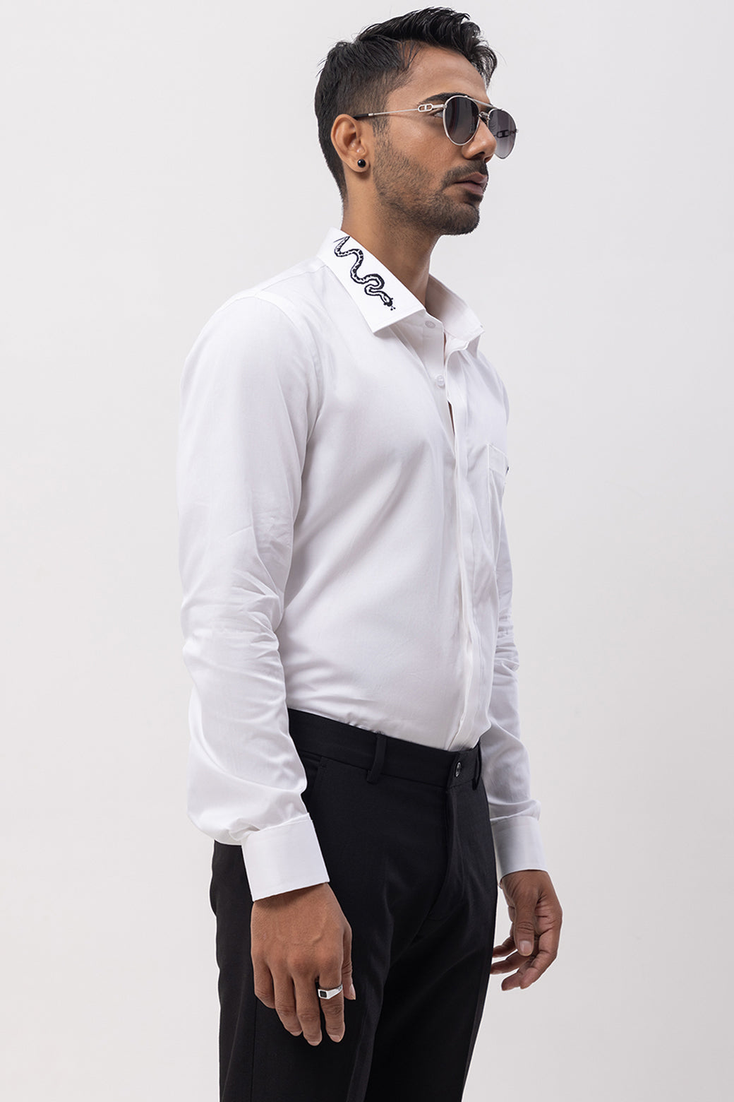 3 SNAKES - HAND EMBROIDERED DESIGNER SHIRT