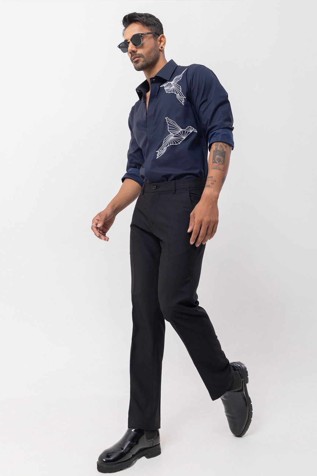 ORIGAMI BIRD - HAND EMBROIDERED DESIGNER SHIRT