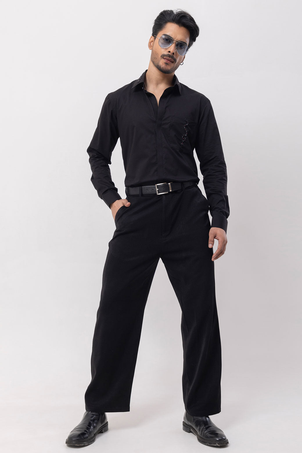 3 SNAKE - HAND EMBROIDERED DESIGNER SHIRT
