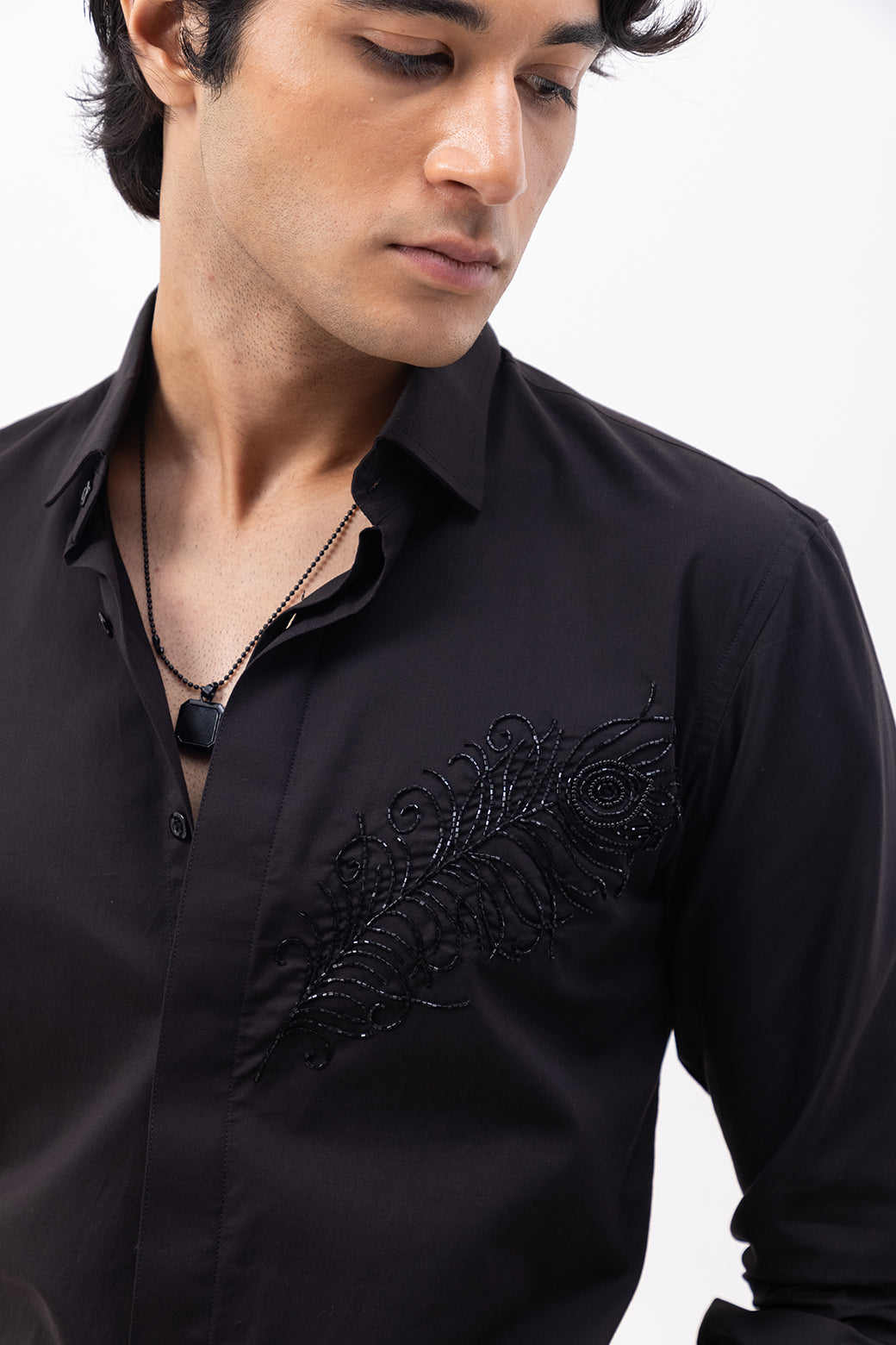 MOR PANKH - HAND EMBROIDERED DESIGNER SHIRT