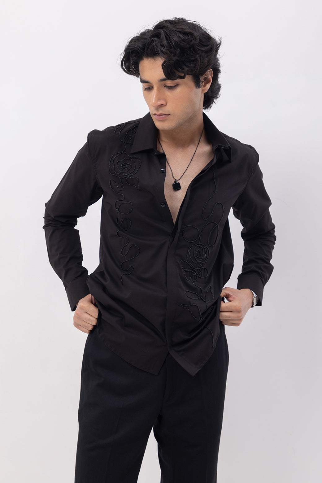ROSE - HAND EMBROIDERED DESIGNER SHIRT