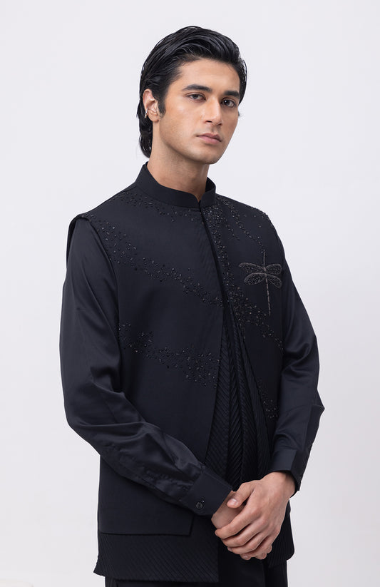 FIREFLY TRIO DESIGNER PINTUCK NEHRU JACKET/BUNDI