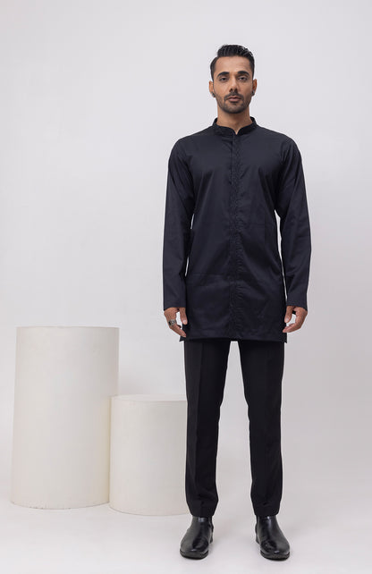 ARROW THREADS - INDOWESTERN SHORT OPEN JACKET WITH KURTA AND TROUSER SET
