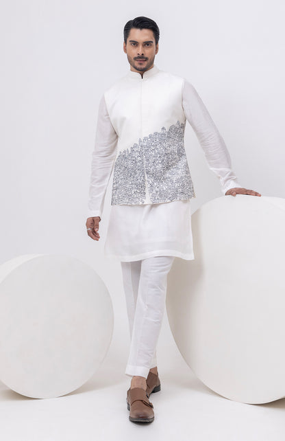 BUILDING DESIGNER NEHRU JACKET WITH KURTA & PANT SET