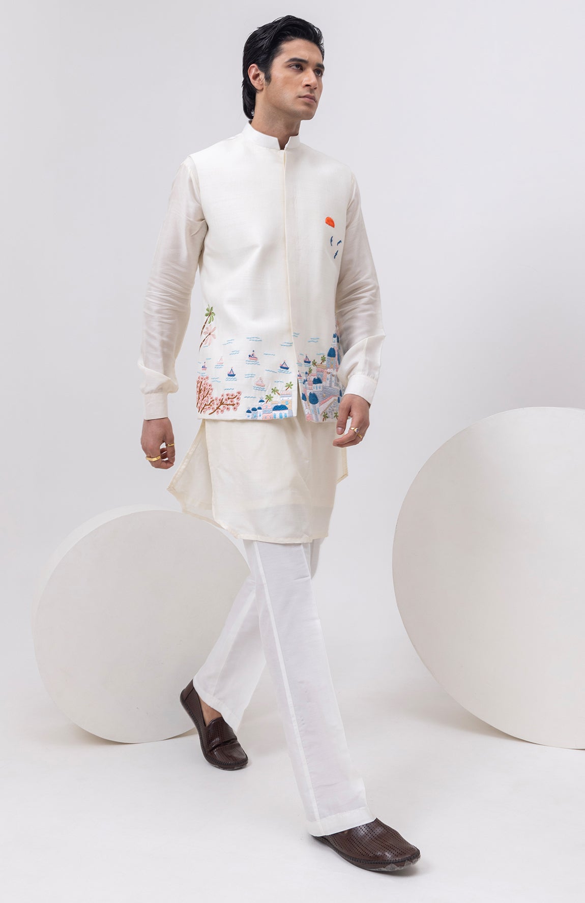 GREECE DESIGNER NEHRU JACKET WITH KURTA & PANT SET